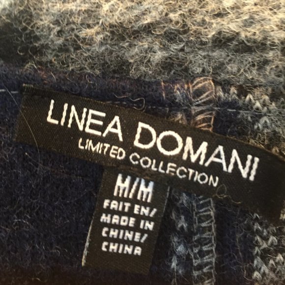 Wool sweater cardigan with hounds tooth and plaid - Picture 5 of 7